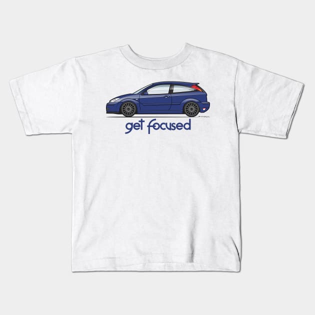 blue get focused Kids T-Shirt by JRCustoms44